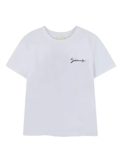 Givenchy Kids Dragon Print T-shirt For Boys - Short Sleeves In White