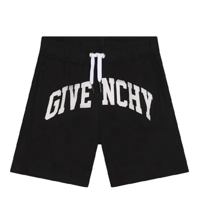 Givenchy Kids Elasticated Drawstring Swim Trunks In Black