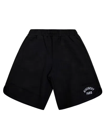 Givenchy Kids Elasticated Shorts In Black