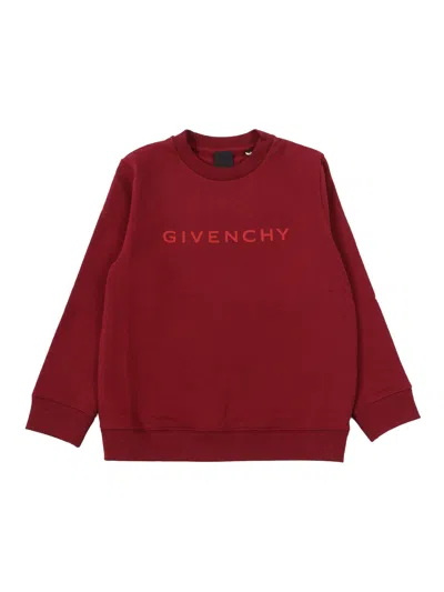 Givenchy Kids Felpa In Burgundy