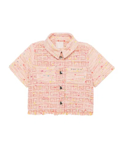 GIVENCHY GIVENCHY KIDS FRINGED EDGE SHORT-SLEEVED SHIRT