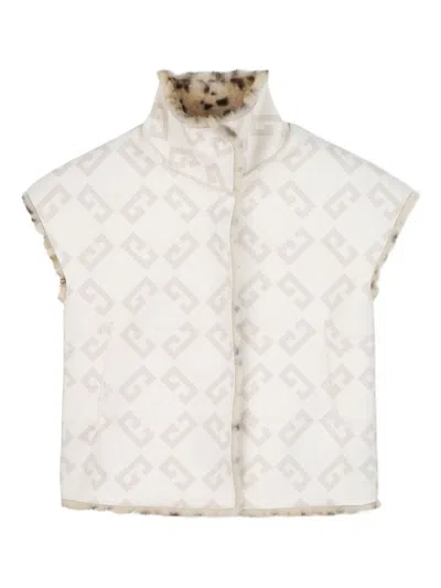 GIVENCHY GIVENCHY KIDS GILET WITH LEOPARD PRINT FAUX FUR LINING