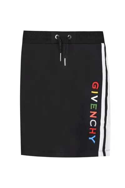 Givenchy Kids Girls Combination Skirt In Black