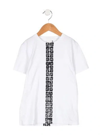 Pre-owned Givenchy Kids Girls' Graphic Print T-shirt In Black/white
