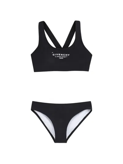 Givenchy Kids Girls' Mini Two-piece Swimsuit With Logo Details In Multi