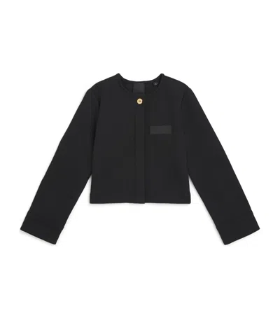 Givenchy Kids Jersey Concealed-placket Cardigan In Black