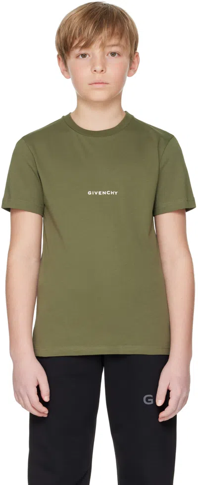 Givenchy Kids Khaki '' T-shirt In 653 Khaki