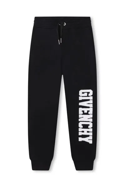 Givenchy Kids Kids Virtical Logo Joggers In Black