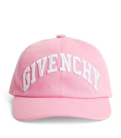 Givenchy Kids Logo Baseball Cap In Pink