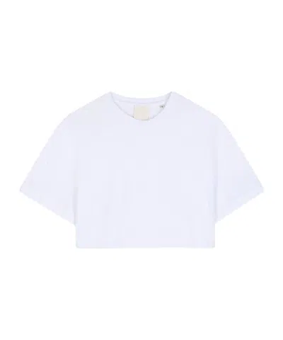 Givenchy Kids Logo Embroidered Crewneck T-shirt In White