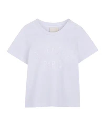 Givenchy Kids Logo Embroidered Crewneck T-shirt In White
