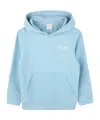 Givenchy Kids Logo Embroidered Drawstring Hoodie In Blue