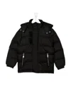 Givenchy Kids Logo Embroidered Long-sleeved Hooded Jacket In Black