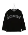Givenchy Kids Logo Embroidered Long-sleeved Sweatshirt In Black