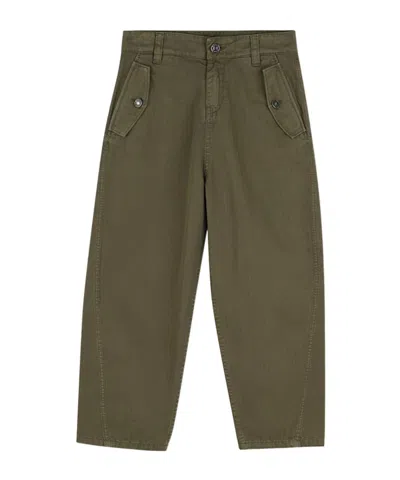Givenchy Kids Logo Embroidered Trousers In Brown