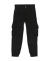 Givenchy Kids Logo Lettering Gabardine Trousers In Black