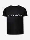 Givenchy Black T-shirt For Kids With Logo In Black