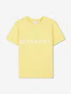 Givenchy Kids Logo Print T-shirt In Yellow