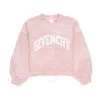 Givenchy Kids Logo-printed Crewneck Cotton Sweatshirt In Pink