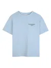 Givenchy Kids Logo Printed Crewneck T-shirt In Blue