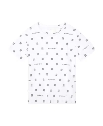 Givenchy Kids Logo Printed Crewneck T-shirt In White