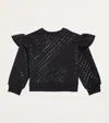 Givenchy Black Sweatshirt For Girl With Logo In Black