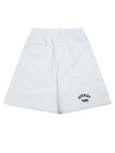 Givenchy Kids Logo Shorts In Blue