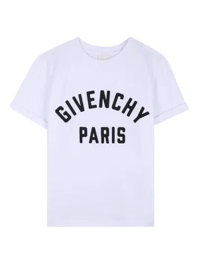 Givenchy Kids Logo-embroidered T-shirt In White