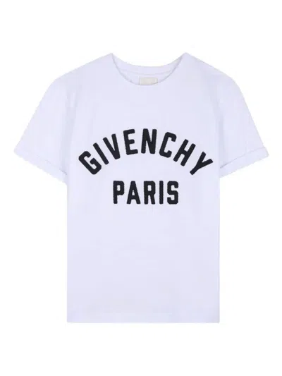 Givenchy Kids Logo-embroidered T-shirt In White