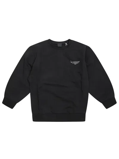 Givenchy Kids Logo-print Jersey Sweatshirt In Black