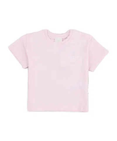 Givenchy Kids Logo-printed Crewneck T-shirt In Pink