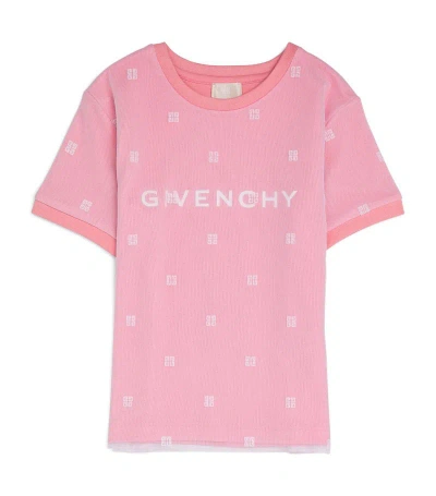 Givenchy Kids Mesh 4g T-shirt (4-12+ Years) In Pink