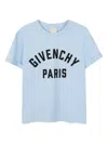 Givenchy Kids Mini Gros Grain T-shirt With Embroidered Front For Boys In Clear Blue