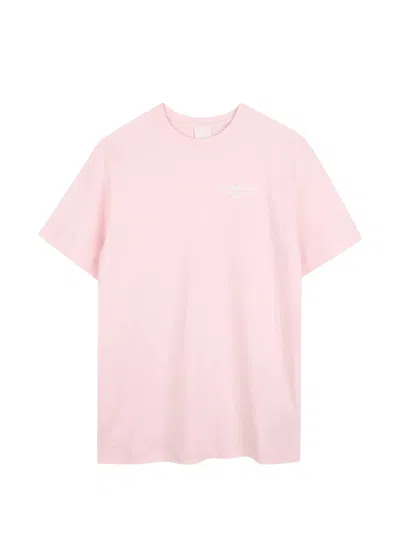 Givenchy Kids Mini Logo Print Round Neck Short Sleeve T-shirt For Boys In Pink