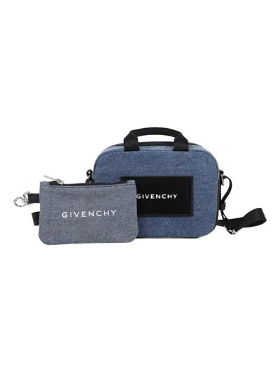 Givenchy Kids Mini Shoulder Handbag With Removable Wallet - 15 Cm X 21 Cm X 8 Cm In Blue