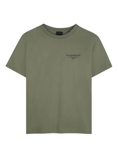 Givenchy Kids Mini Statement Print T-shirt For Boys In Green