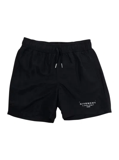 Givenchy Kids Mini Stylish Mesh-lined Cargo Shorts For Boys In Multi