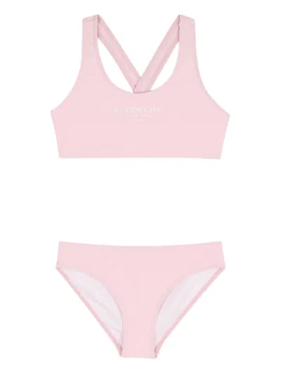 Givenchy Kids Mini Two-piece Swimsuit Set For Girls In Pink