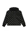 Givenchy Girl's Cropped 4g Logo-print Hoodie In Black