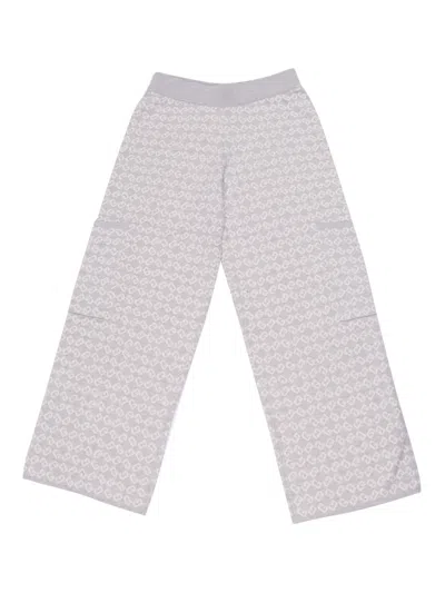 Givenchy Kids Pantalone Tricot In Gray