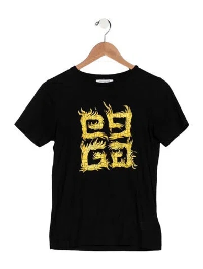 Pre-owned Givenchy Kids' Printed Graphic T-shirt In Black