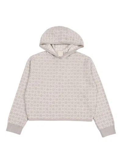 Givenchy Kids Pull Con Cappuccio In Gray