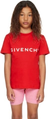 GIVENCHY KIDS RED PRINTED T-SHIRT