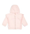 GIVENCHY RUFFLE-DETAIL ZIP-UP HOODIE (2-3 YEARS)
