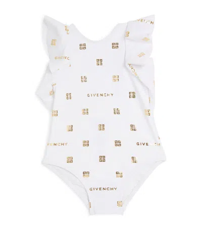 Givenchy Kids Ruffled-shoulder Swimsuit (6-18 Months) In Multi