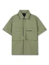 Givenchy Lapel Short-sleeved Shirt In Green
