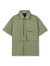 Givenchy Lapel Short-sleeved Shirt In Green