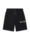 Givenchy Kids Shorts Black In Black