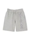 Givenchy Boy's Embroidered Logo-print Shorts In Grey