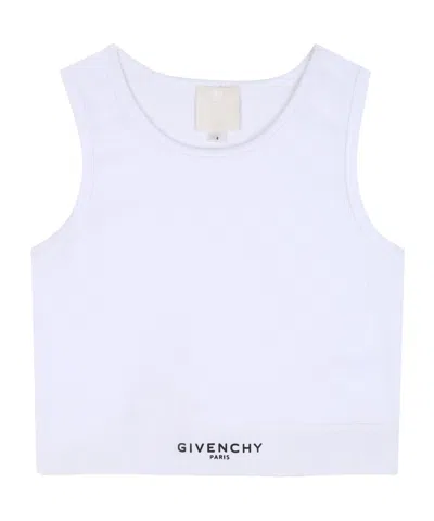 Givenchy Kids Sleeveless Crewneck Top In White